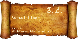 Bartal Libor névjegykártya